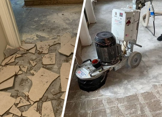 Professional tile removal equipment